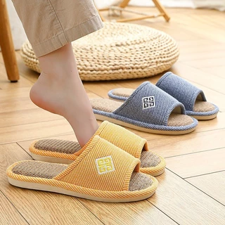 Slipper รองเท้าใส่ในบ้านผ้าลินิน ใส่ในอาคาร ( สินค้าพร้อมส่ง )