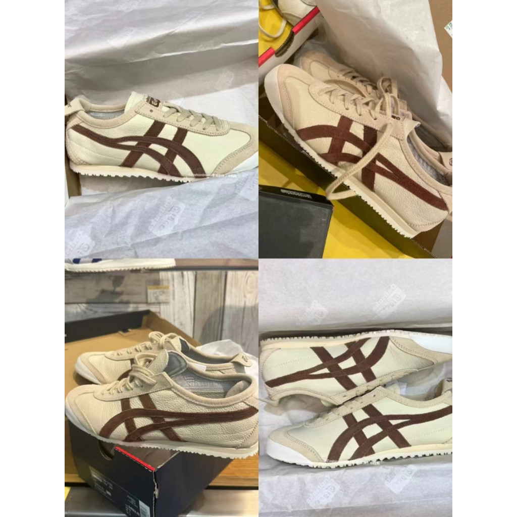 【ของแท้ 100%】Onitsuka Tiger Mexico 66 โอนิซึกะไทเกอร์ Beige/Brown 1183B391-251 Low Top Unisex Sneakers