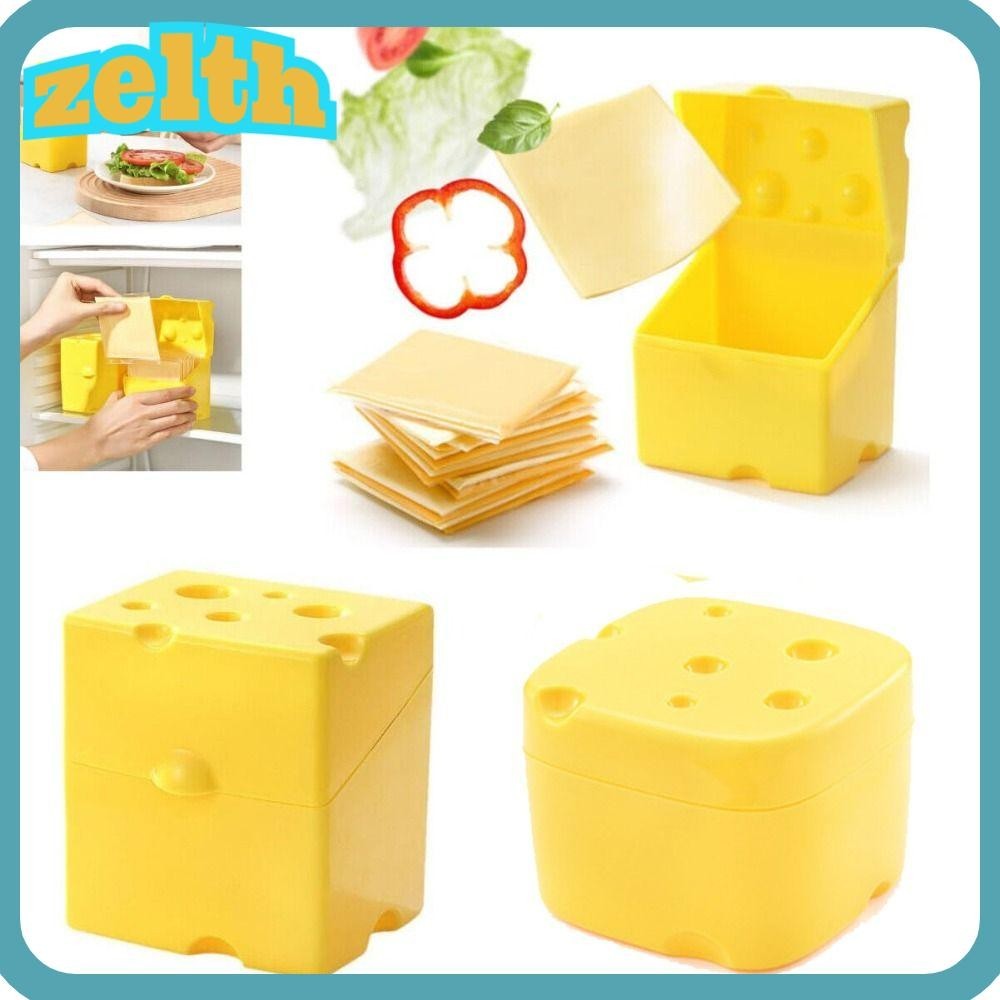 Zelth ภาชนะเก็บชีส, อุปกรณ์ครัว ABS กล่องเก็บชิ้น, อุปกรณ์ครัว Creative Multifunctional ชีส Saver Keeper ตู้เย็น