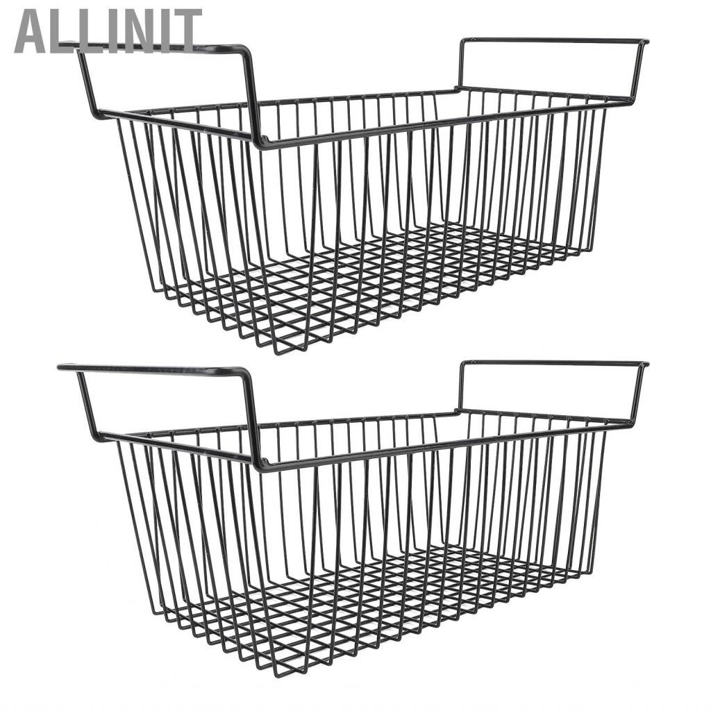 Allinit Chest Freezer Organizer Bins  Strong Metal Deep Basket 2Pcs Durable with PE Coating for Refr