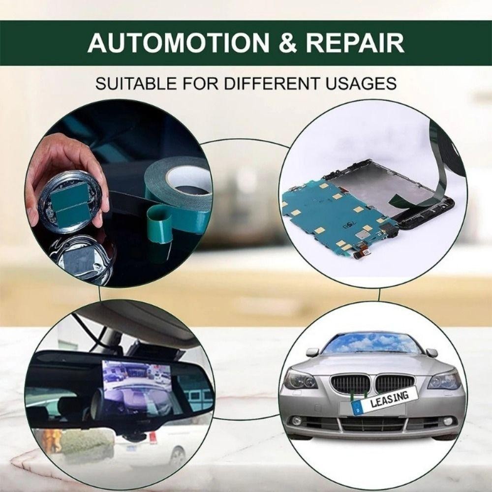 Karen 10M/ม้วนเทปสองหน้า,สีเขียวฟิล์มสีดําแถบฟองน้ําเทปโฟม PE,ทนทานมัลติฟังก์ชั่กาวที่แข็งแกร่ง10/20มิลลิเมตรความกว้างคงที่เทปวาง - รูปที่ 2