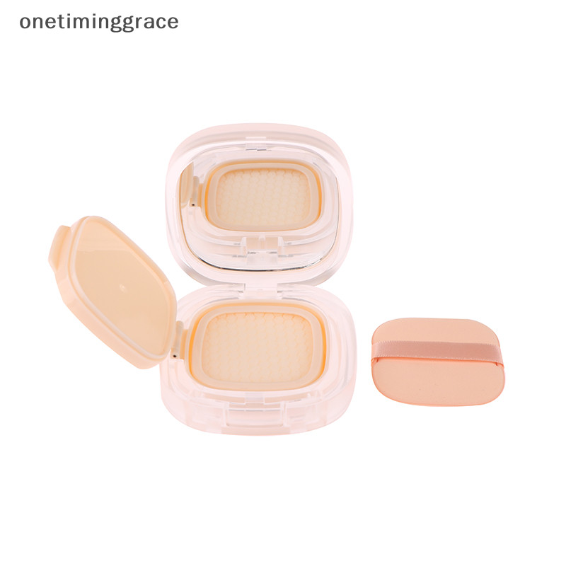 Onetiminggrace 15g แบบพกพา Empty Air Cushion กล่องพัฟคอนเทนเนอร์เครื่องสําอางแต่งหน้าแป้งฟองน้ํากระจกสําหรับบีบีครีม Foundation OMA