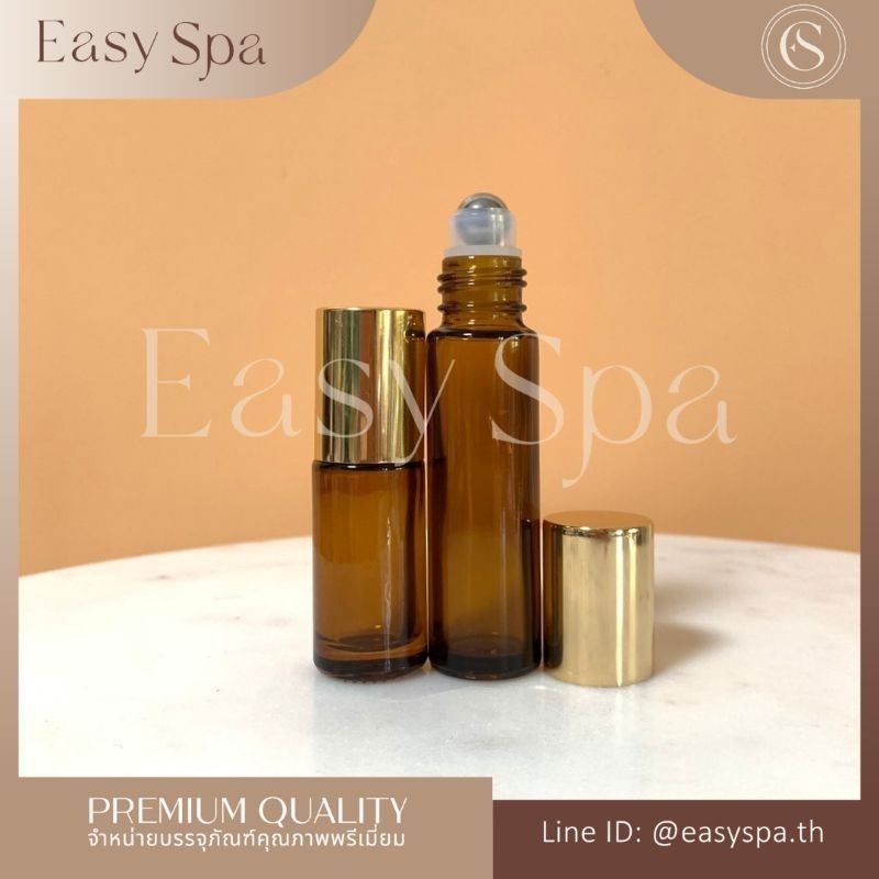 โค้ดสุดคุ้ม! ขวดแก้วหนาสีชา 5ml 10ml เลือกชนิดฝาได้ หัวสเปยร์ ลูกกลิ้งสแตนเลส และ ฝาดรอปเปอร์ หลอดแก้ว