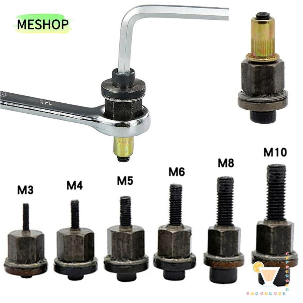 Me 1 ชิ้น เครื่องมือ Rivet Nut ติดตั้งง่าย สําหรับไฟฉาย คู่มือ Riveter Mandrel Staple M3 M4 M5 M6 M8 M10 อะแดปเตอร์ไฟฟ้าหัว Riveting ชุด