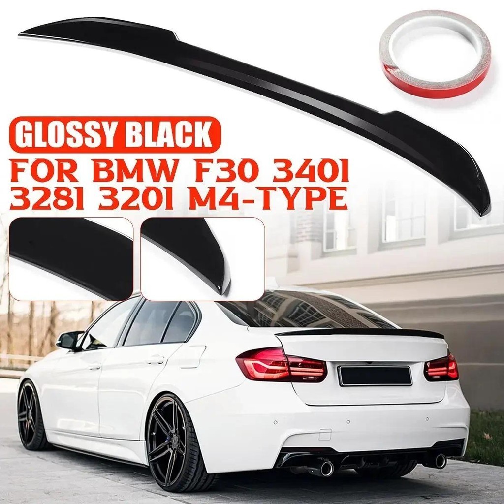 Cs สไตล์รถด้านหลังสปอยเลอร์ Boot Extension สําหรับ BMW F30 F80 340i 328i 320i M3 ซีดาน 2013-2019 สปอ