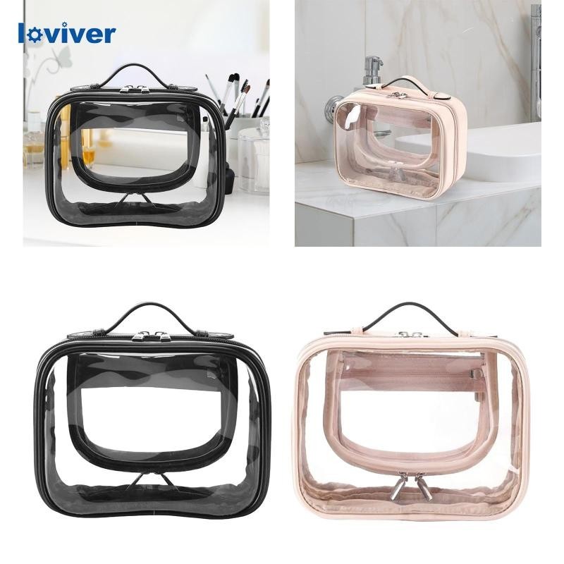 [ Loviver ] กระเป ๋ าเครื ่ องสําอางใสถุงเก ็ บใสสําหรับของขวัญของเล ่ นขนาดเล ็ กตั ้ งแคมป ์ ในร ่ ม