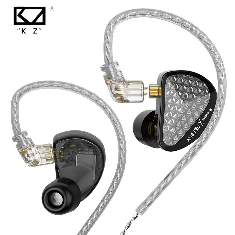 Kz AS16 PRO X 16BA หูฟังชนิดใส ่ ในหู 8 Balanced Armature ชุดหูฟังคุณภาพเสียงสูง HiFi Monitor หูฟัง