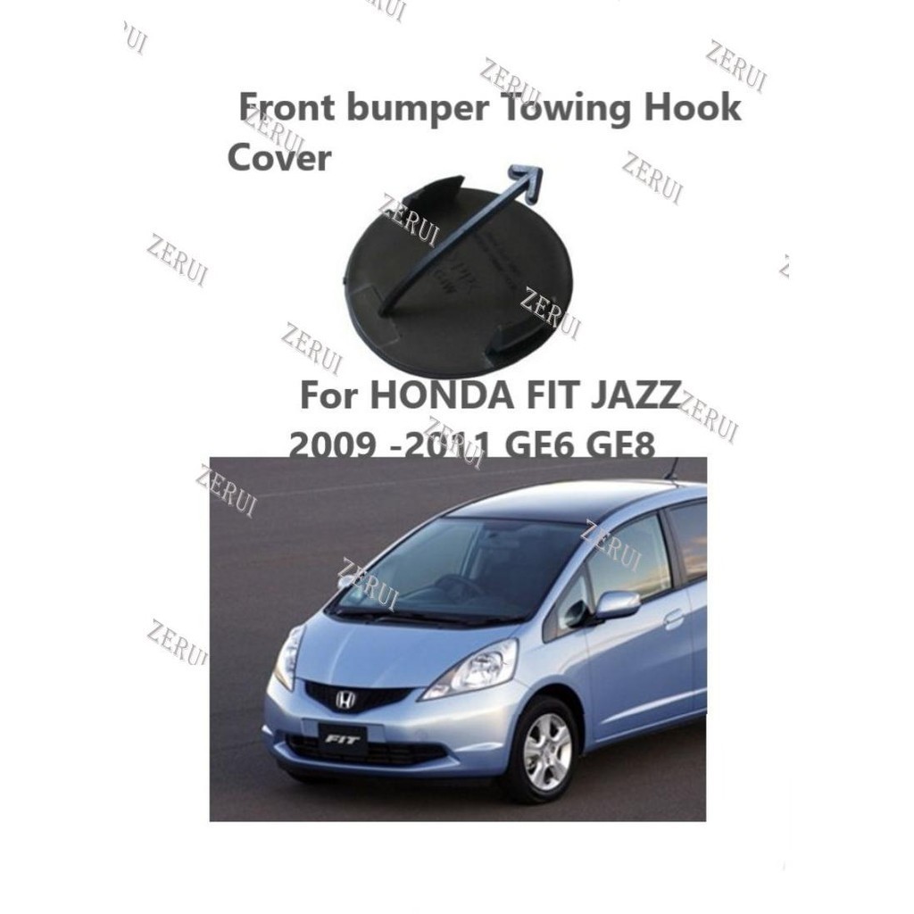 Zr สําหรับกันชนหน้าลากฝาครอบตะขอฝาครอบฝาครอบลากหมวกสําหรับ HONDA FIT JAZZ 2009 2010 2011 GE6 GE8 711