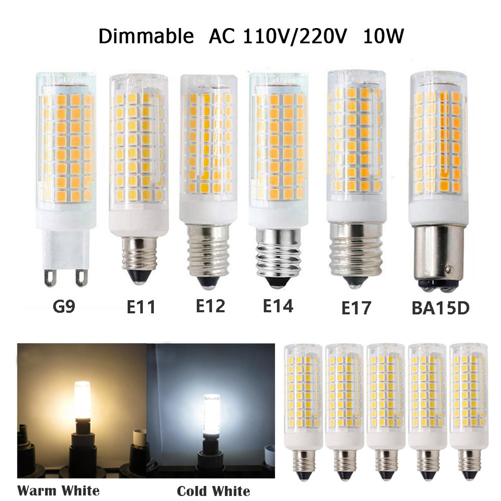Gy6.35 BA15D E11 E12 E14 E17 G4 G9 15W หรี่แสงได้ LED ข้าวโพดหลอดไฟ 102 LED เซรามิค 220V ห้องครัวพัด