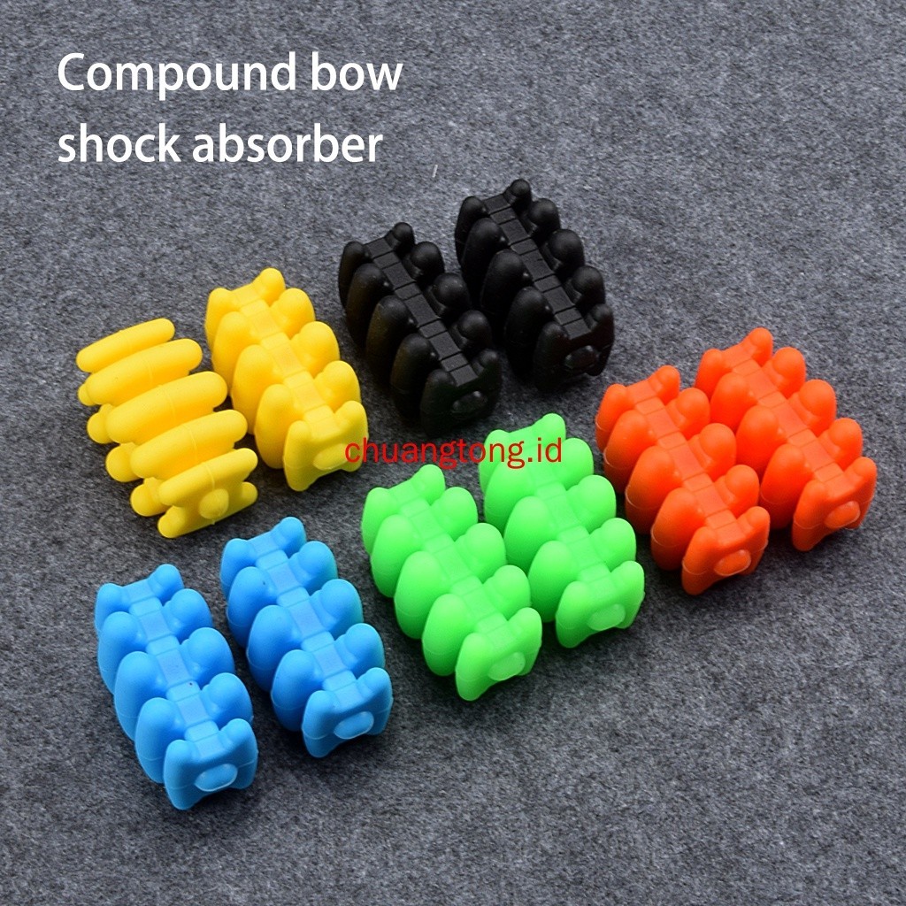 2pc Compound Bow Stabilizer โช ้ คอัพยาง Bow Limbs การสั ่ นสะเทือน Damper Silencer ยางการสั ่ นสะเทือน Damper