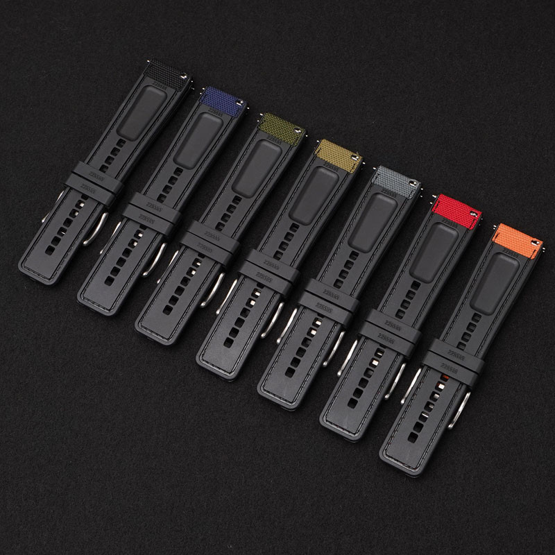 Quick Release ผ ้ าใบยางสายนาฬิกา 20 มม.22 มม.24 มม.เปลี ่ ยนนาฬิกาสร ้ อยข ้ อมือผ ้ าซิลิโคนสายรัดข ้ อมือ