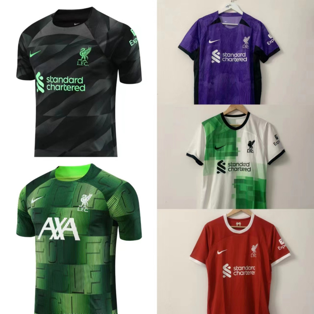 แฟนๆ เวอร์ชั่น23/24 ชุดลิเวอร์พูลฤดูกาลใหม่ เสื้อกีฬาลําลองคุณภาพสูง S - 2XL เสื้อกีฬาฟุตบอล