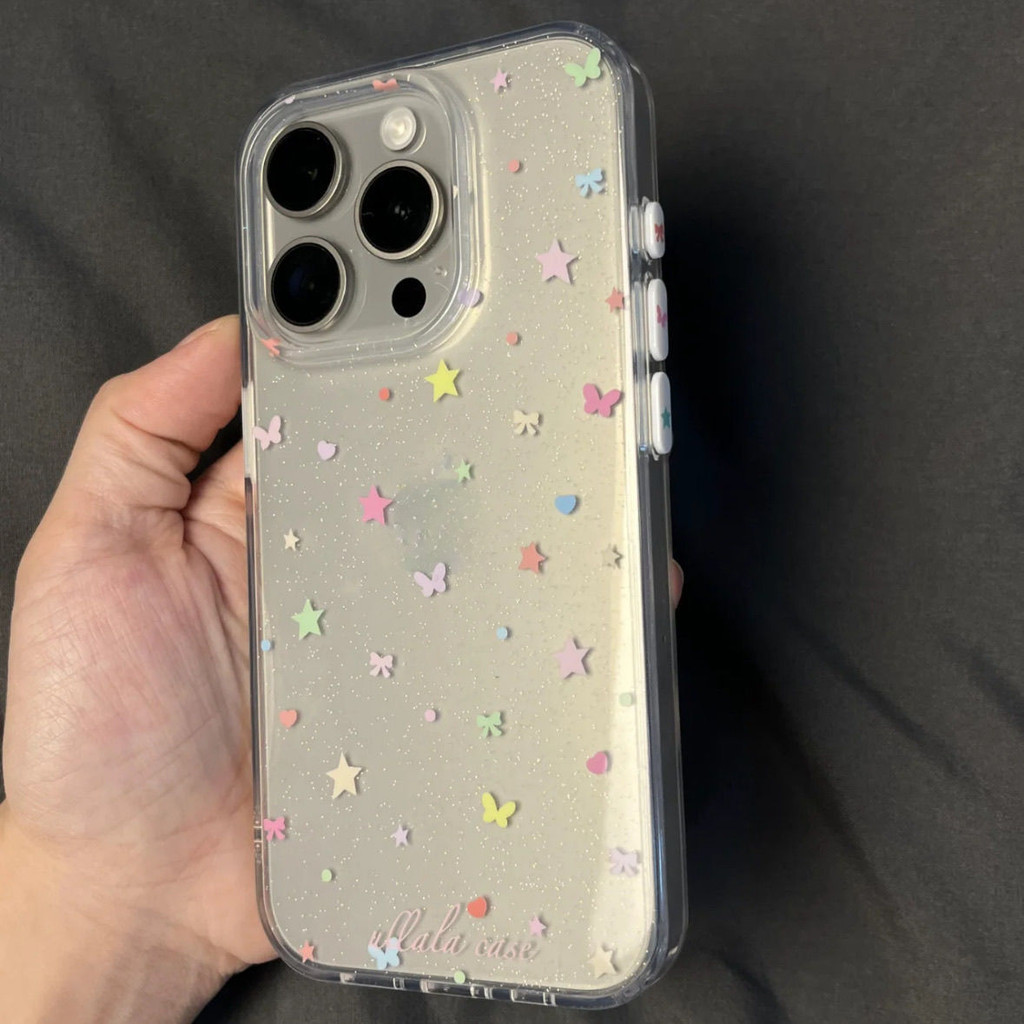 Little Star Little Butterfly เหมาะสําหรับ Apple 15/14/13promax เคสโทรศัพท ์ 12/11 Soft Case xr/xs Shock-proof 7plus เคสโทรศัพท ์