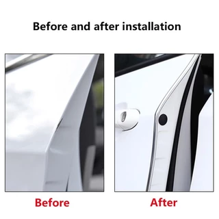 Openmall 2/5/10M รถขอบประตูแถบป ้ องกันเสียงรบกวนแยก Chrome Sealant แถบประตูรถยางซีลแถบฉนวนกันเสียงป ้ องกันประตู F2L8
