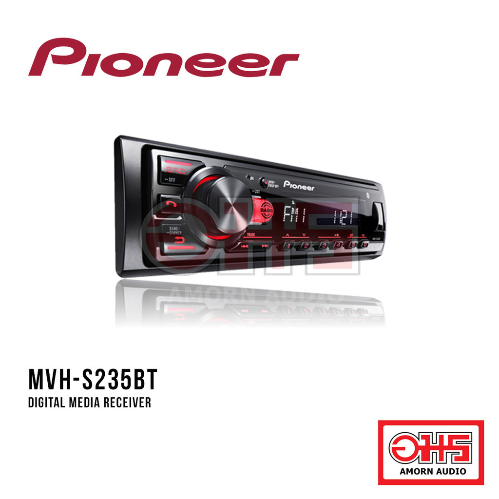 PIONEER MVH-S235BT DIGITAL MEDIA RECEIVER | Bluetooth | Android Smartphone Support | USB | 2 Pair RC
