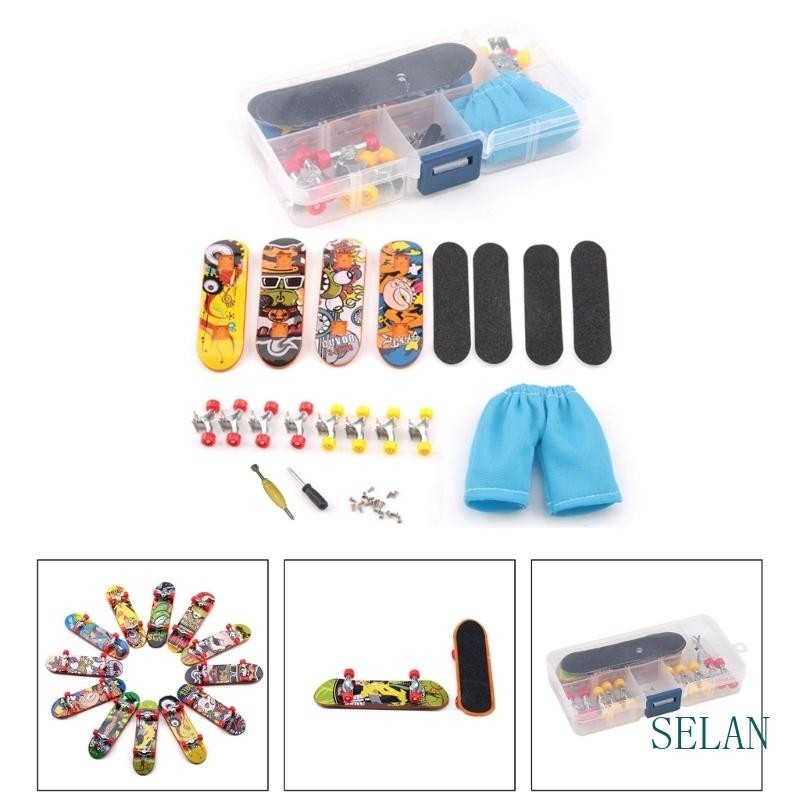 Selan Mini Finger Skateboard DIY ชุด Fingerboard ของเล ่ นเด ็ กผู ้ ใหญ ่ Finger Board