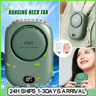 Portable Neck Fan Bladeless Rechargeable Mini Fan 3 Speeds Adjustable Hanging Handheld Fan