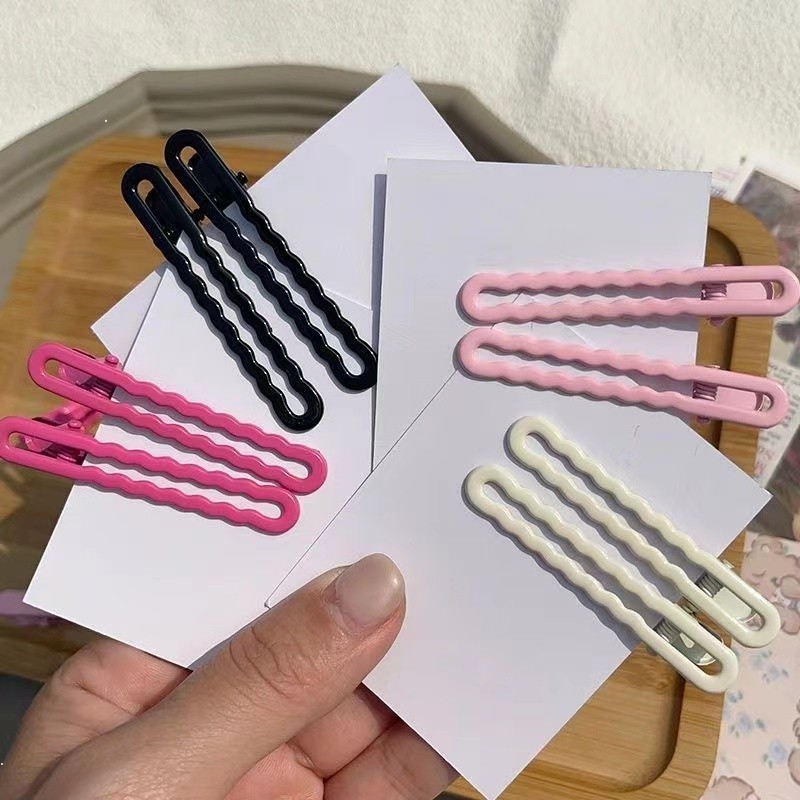 สีลูกกวาดโลหะ Hairpin เข ็ มกลัดด ้ านข ้ าง Bangs Sweetie น ่ ารักอุปกรณ ์ เสริมผมคลิปผม Pins