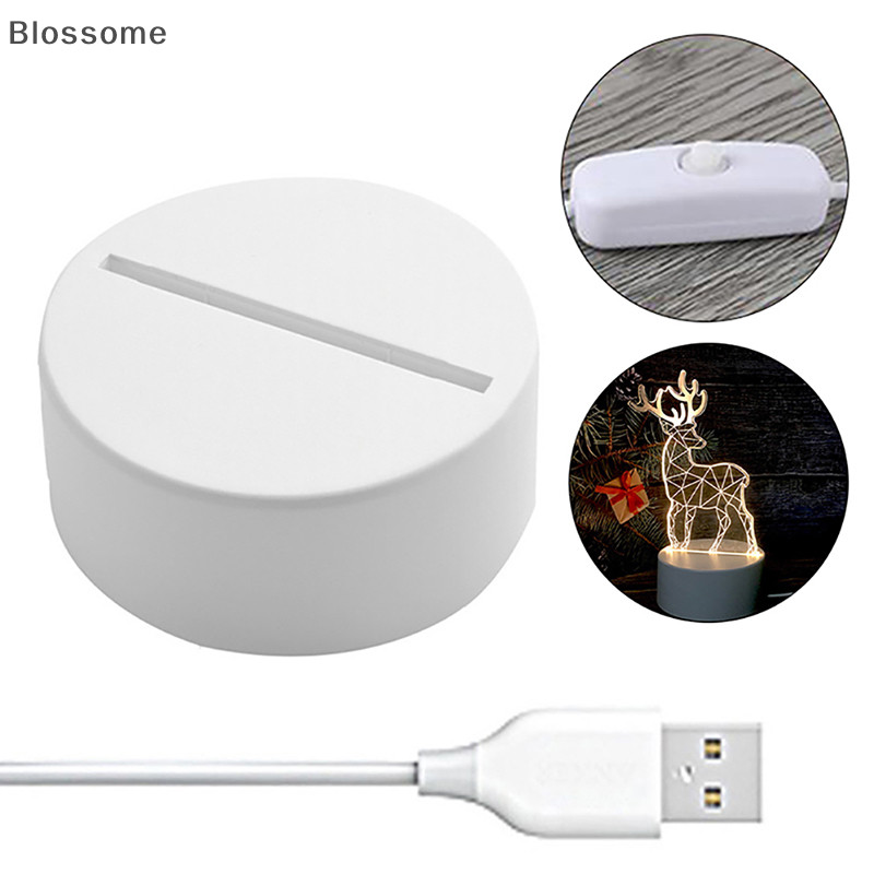 Blossome อะคริลิค 3D LED โคมไฟฐานตาราง Night Light ฐานโคมไฟ LED ABS USB Lighg อุปกรณ ์ เสริมใหม ่