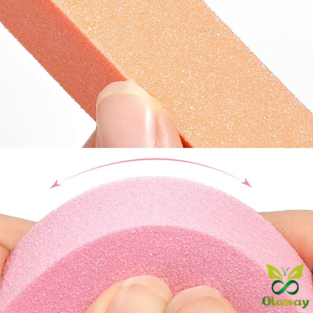 Olaway ตะไบเล็บ ตะไบขัดเล็บธรรมชาติ บล็อกบัฟเฟอร์ กระดาษทราย Nail sponge - รูปที่ 6