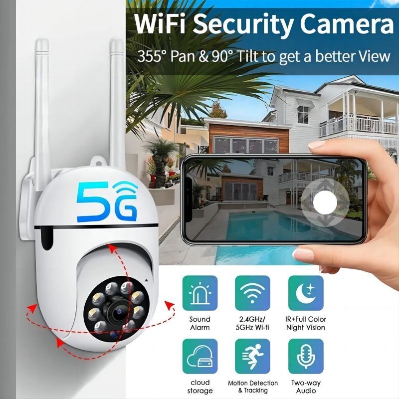 กล้องวงจรปิด V380wifi กล้องวงจรปิดไร้สาย กล้องipCCTV Camera การตรวจจับการเคลื่อนไหวกล้องวงจรปิดระยะไกล