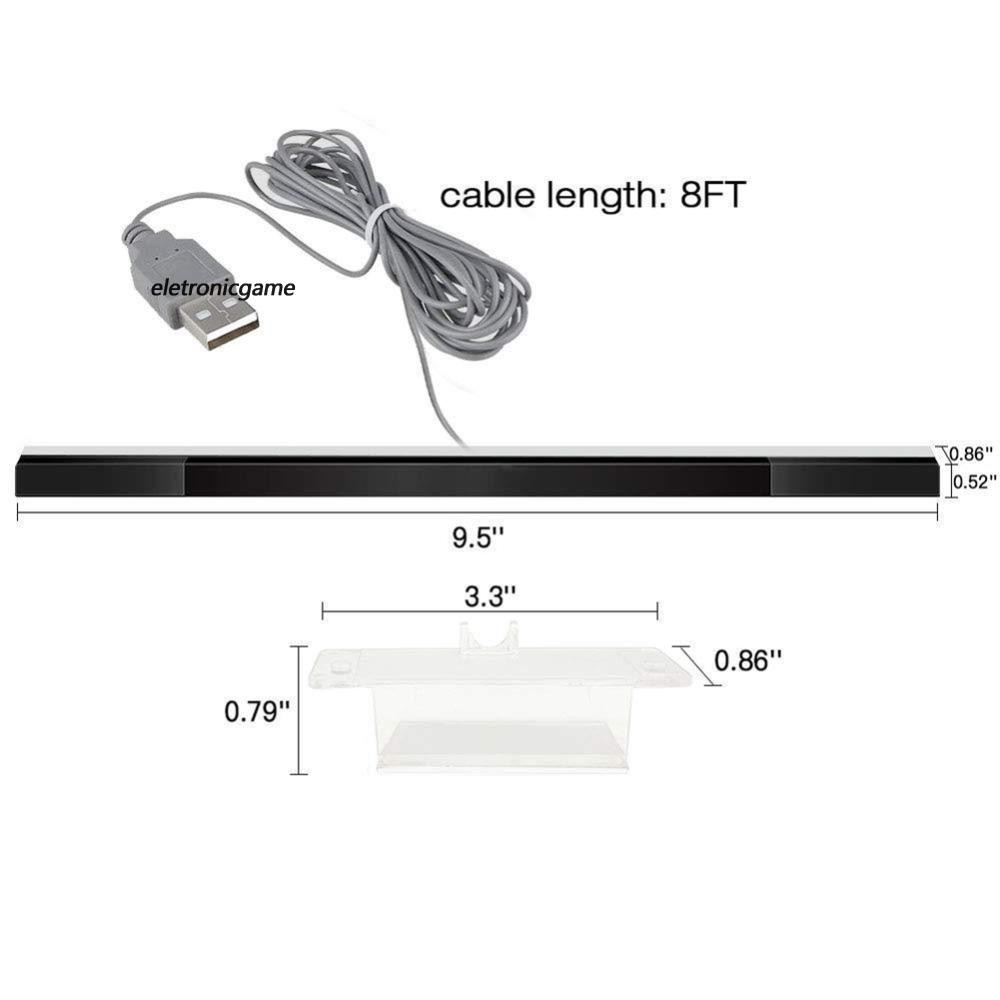 Sensor Bar USB Replacement อินฟราเรดแบบมีสาย Remote Sensor Bar สําหรับ Wii/Wii U [eletronicgame.th]