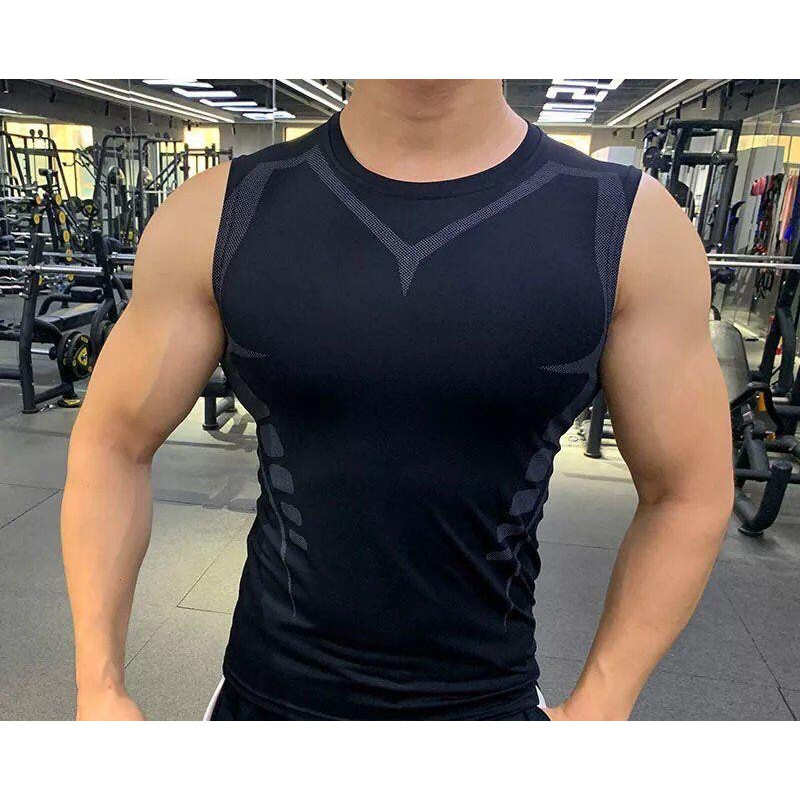 เสื้อรัดกล้ามเนื้อแขนกุด กระชับกล้ามเนื้อ  เสื้อออกกำลังกาย ผ้าdryfit  (พร้อมส่งใน กทม) - รูปที่ 4