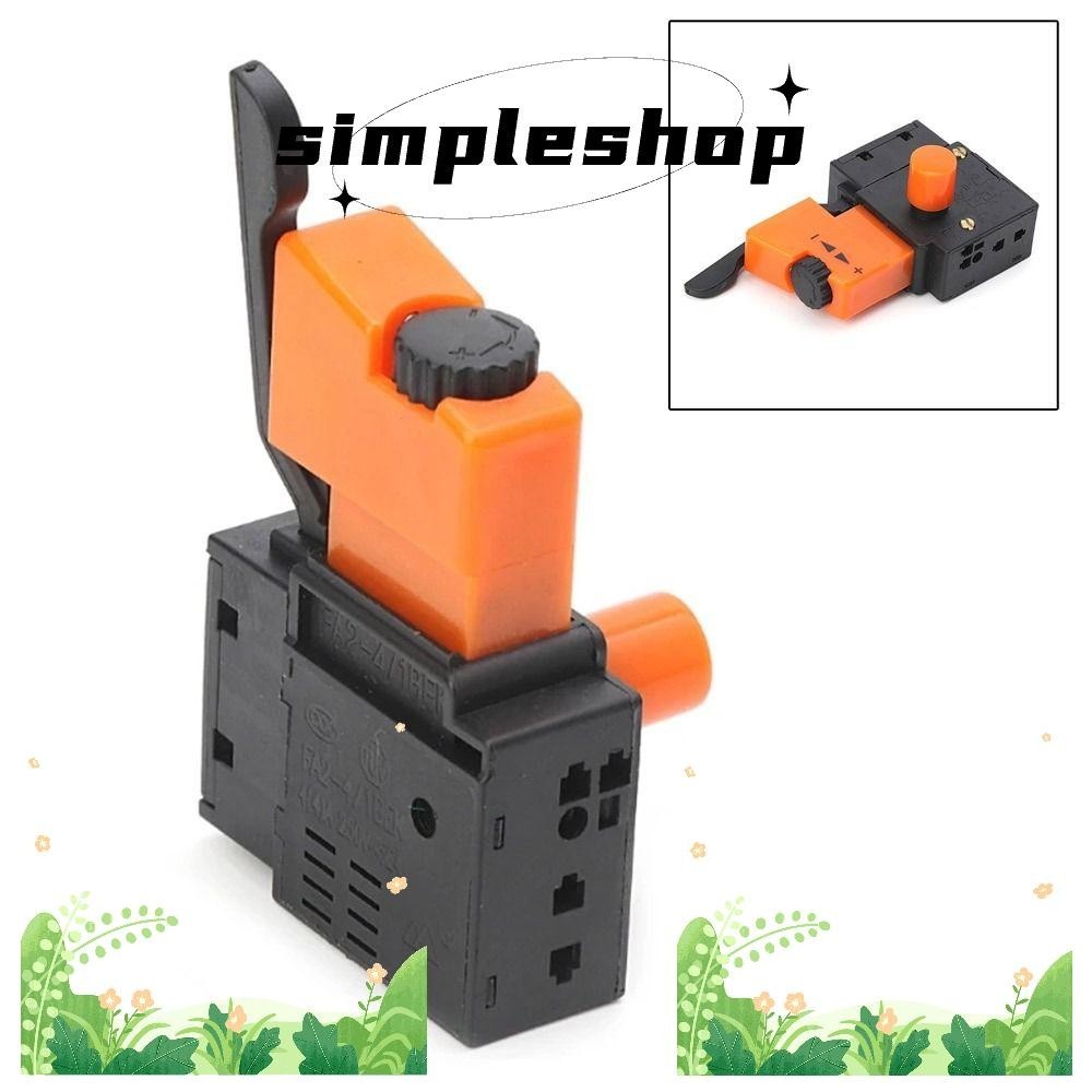 Simple 1 ชิ้นสว่านไฟฟ้าสวิตช์ทริกเกอร์, ล็อคบนสวิตช์ปรับความเร็ว, ทนทาน AC 220 V/6A สว่านมือควบคุมความเร็ว FA2/61BEK