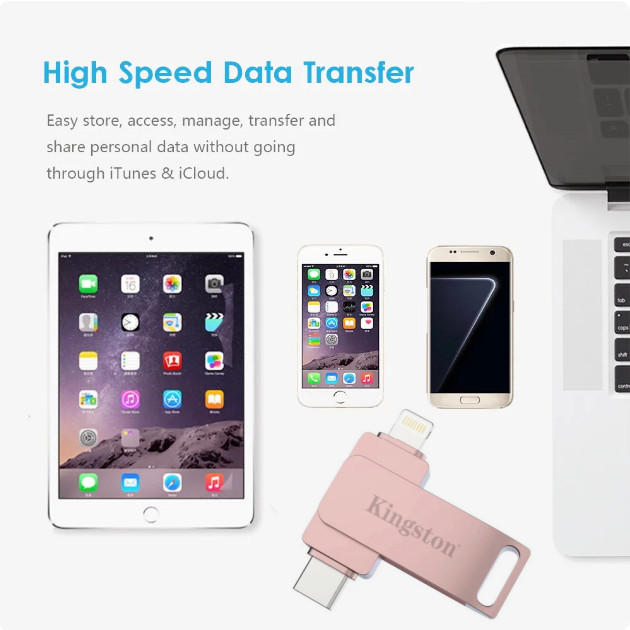 ความเร็วสูง 1TB Usb C แฟลชไดรฟ์  512GB TypeC Flash Drive สําหรับ iPhone อุปกรณ์จัดเก็บข้อมูลภายนอก - รูปที่ 5
