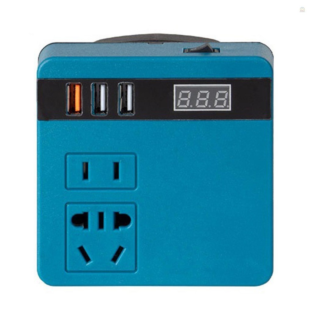 120w แบตเตอรี่ลิเธียมอินเวอร์เตอร์มัลติฟังก์ชั่เครื่องมือลิเธียมแบตเตอรี่อินเวอร์เตอร์ 21V ถึง 220VAC อินเวอร์เตอร์ Dual-engine อัจฉริยะหลายป้องกันอินเวอร์เตอร์พร้อมจอแสดงผลแรงดันไฟฟ้า Functio