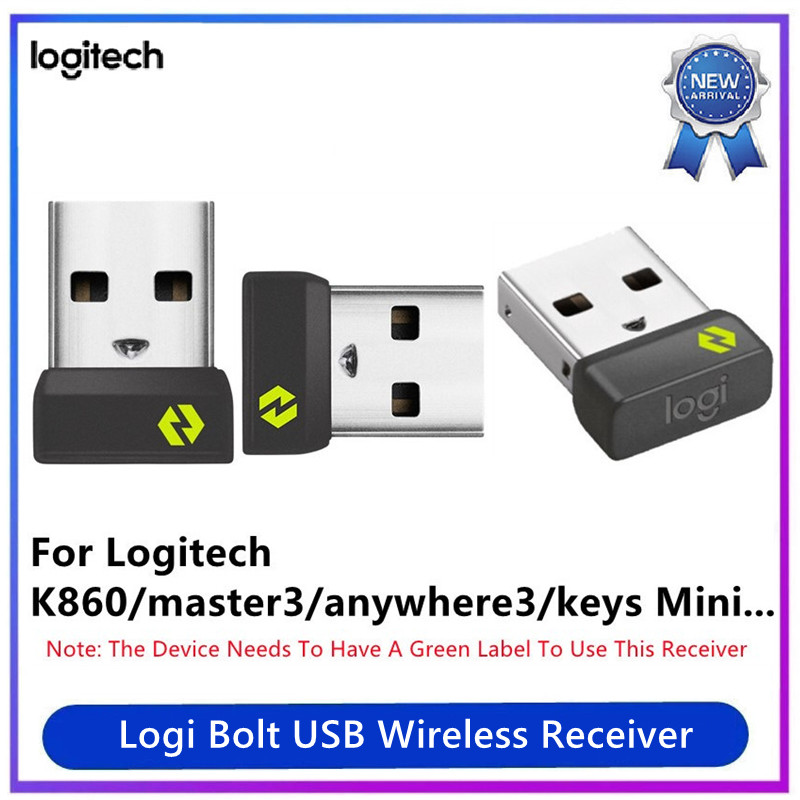 100% Original Logitech Logi Bolt ตัวรับสัญญาณไร้สาย USB Logi Bolt Dongle Secure Multi-Device สําหรับ