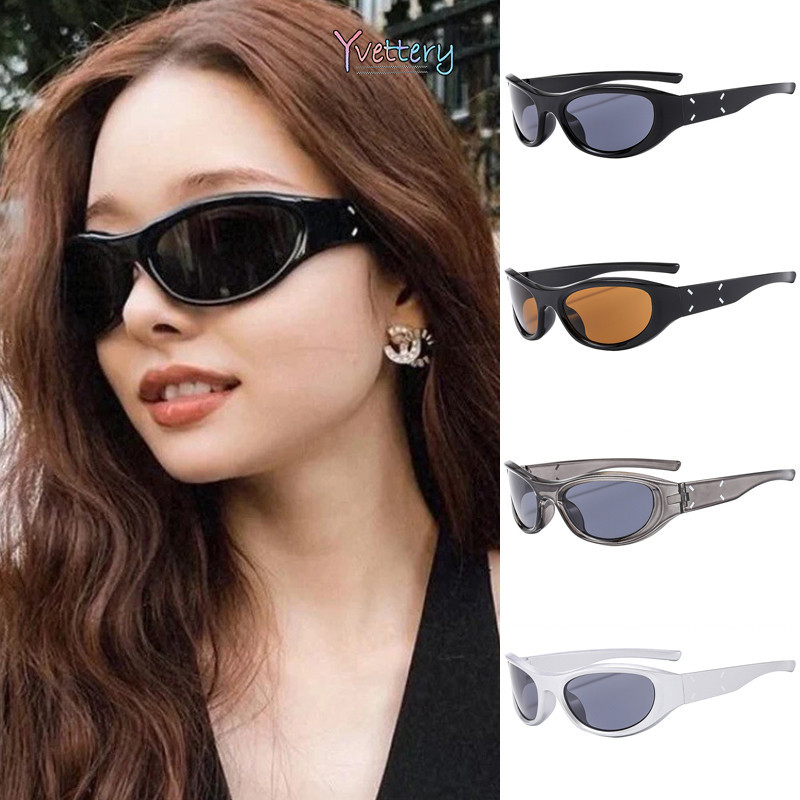 ร้านค้าไทย🔥แว่นตากันแดด ตาแมว Y2k jennieใหม่ สาวฮอต สไตล์เกาหลีแฟชั่น ป้องกันรังสียูวี พังก์สไตล์ฮิป
