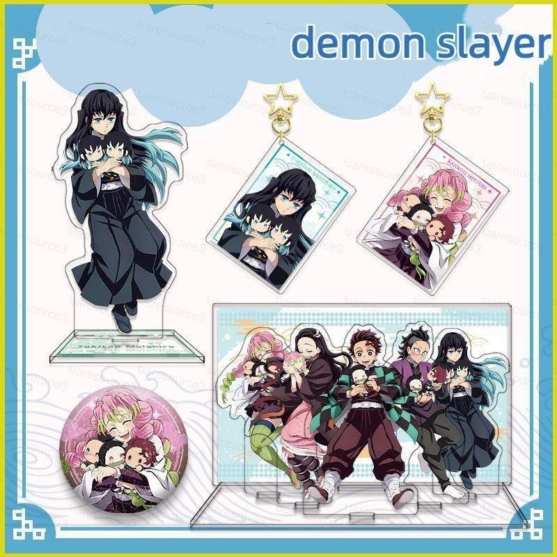 Sq3 Demon Slayer อะนิเมะรูปพวงกุญแจป้ายของเล่นอะคริลิคขาตั้งผู้ถือแผ่น Kanroji Mitsuri Tokitou ตกแต่งบ้าน Gi
