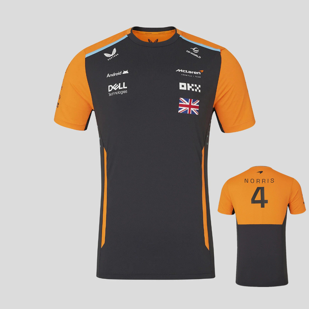 เสื้อยืด McLaren f1 2024 Team Drivers Polo Daniel Ricciardo เสื้อ S-5XL