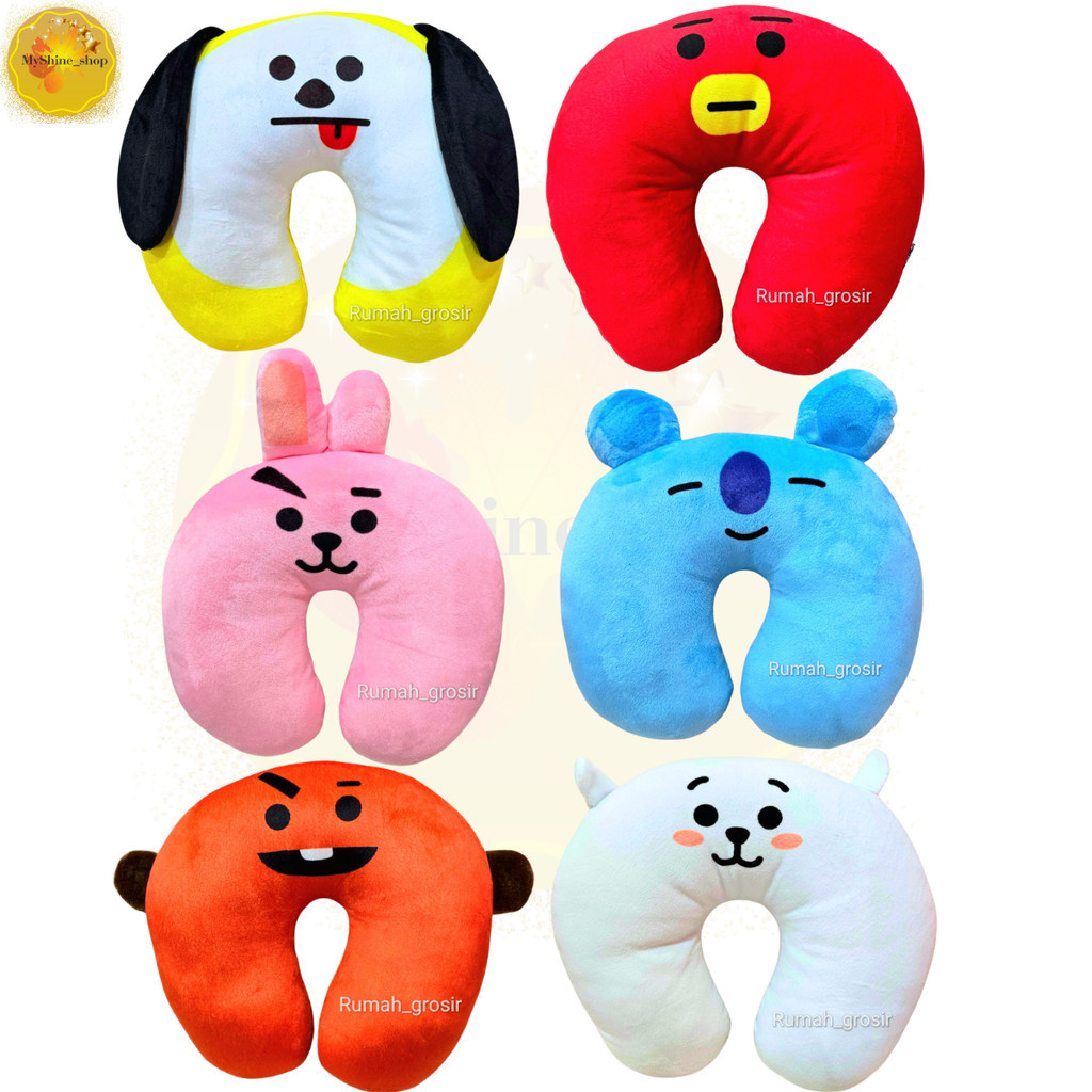 BTS BT21 หมอนรองคอ Cooky Chimmy Tata RJ Koya Shooky