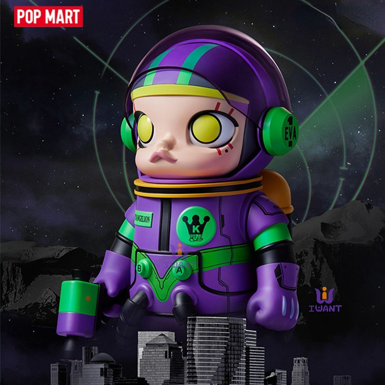 Popmart MAGE SPACE MOLLY 400% NEON GENESIS EVANGELION EVA-01 TEST TYPE Figurines