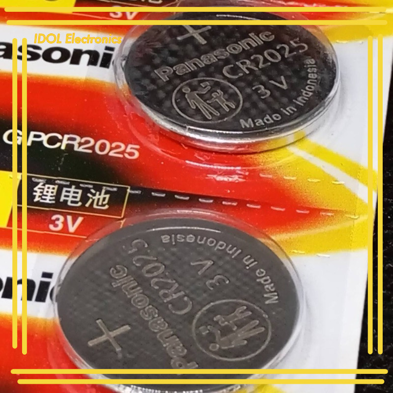 ราคาถูก! ถ่านกระดุม Panasonic CR2025  3V  CR2025( 1แผง 5 ก้อน) แท้ 100%