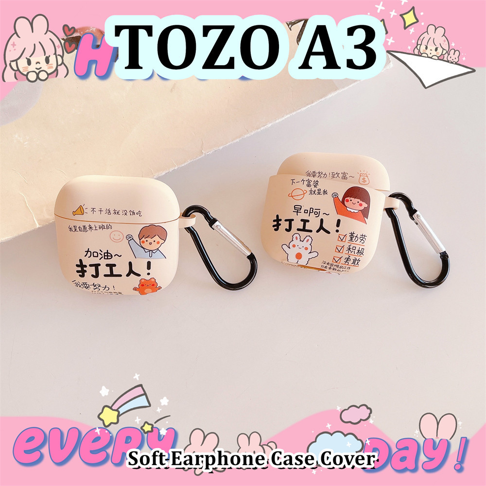 【Case Home】นําไปใช้กับ TOZO A3 เคส Case เคสหูฟัง TPU การ์ตูนน่ารักคู่ ซิลิโคนนุ่ม เคส เคสหูฟัง