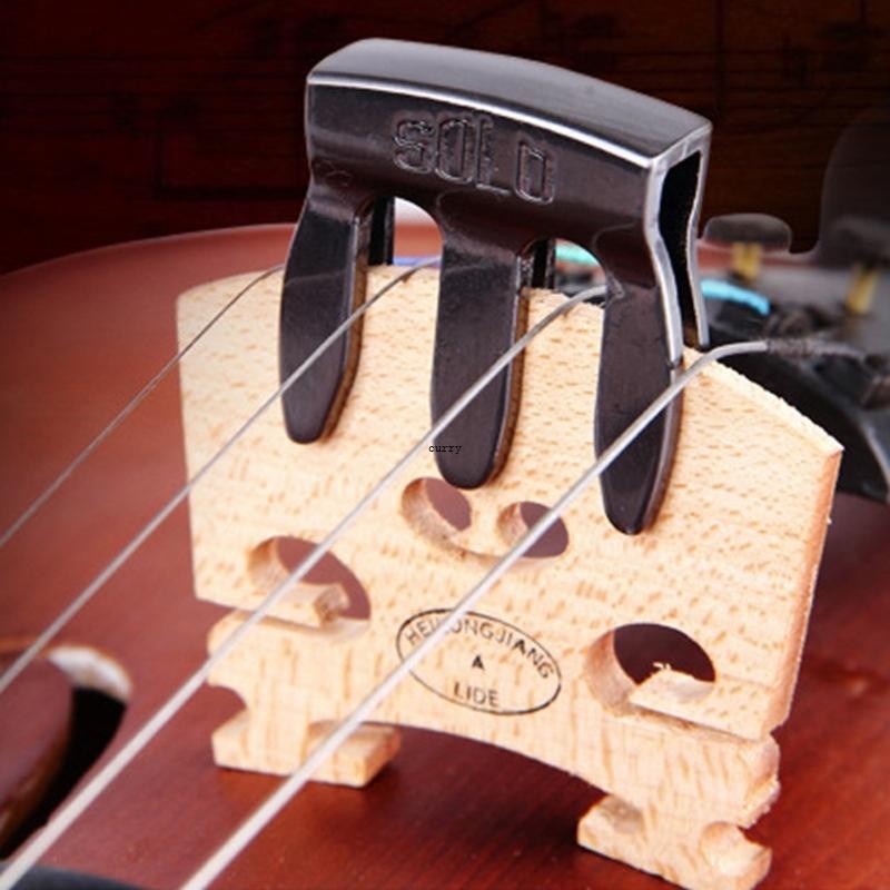 ✿ 3 Prong ไวโอลิน Mute Viola Practice โลหะ Mute Fiddle Silencer ไวโอลินฝึก Mute ทนทานไวโอลินอะไหล่อุ