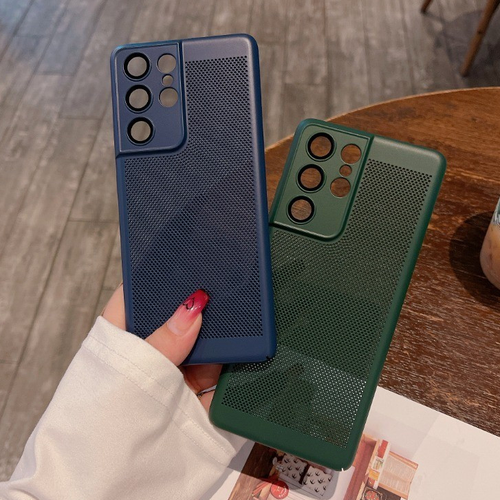 SAMSUNG การกระจายความร้อนและการระบายอากาศด้วยฟิล์มเลนส์ในตัวป้องกันการตกและเคสโทรศัพท์กันลื่นเหมาะสําหรับ ซัมซุง กาแลคซี ส21 ส22 บันทึก10 20 บวกพิ