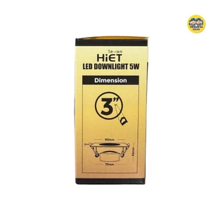 Hiet โคมดาวน์ไลท์ 3" ขนาด 5w ทรงกลม ทรงเหลี่ยม ดาวน์ไลท์ downlight โคมไฟ ปรับได้