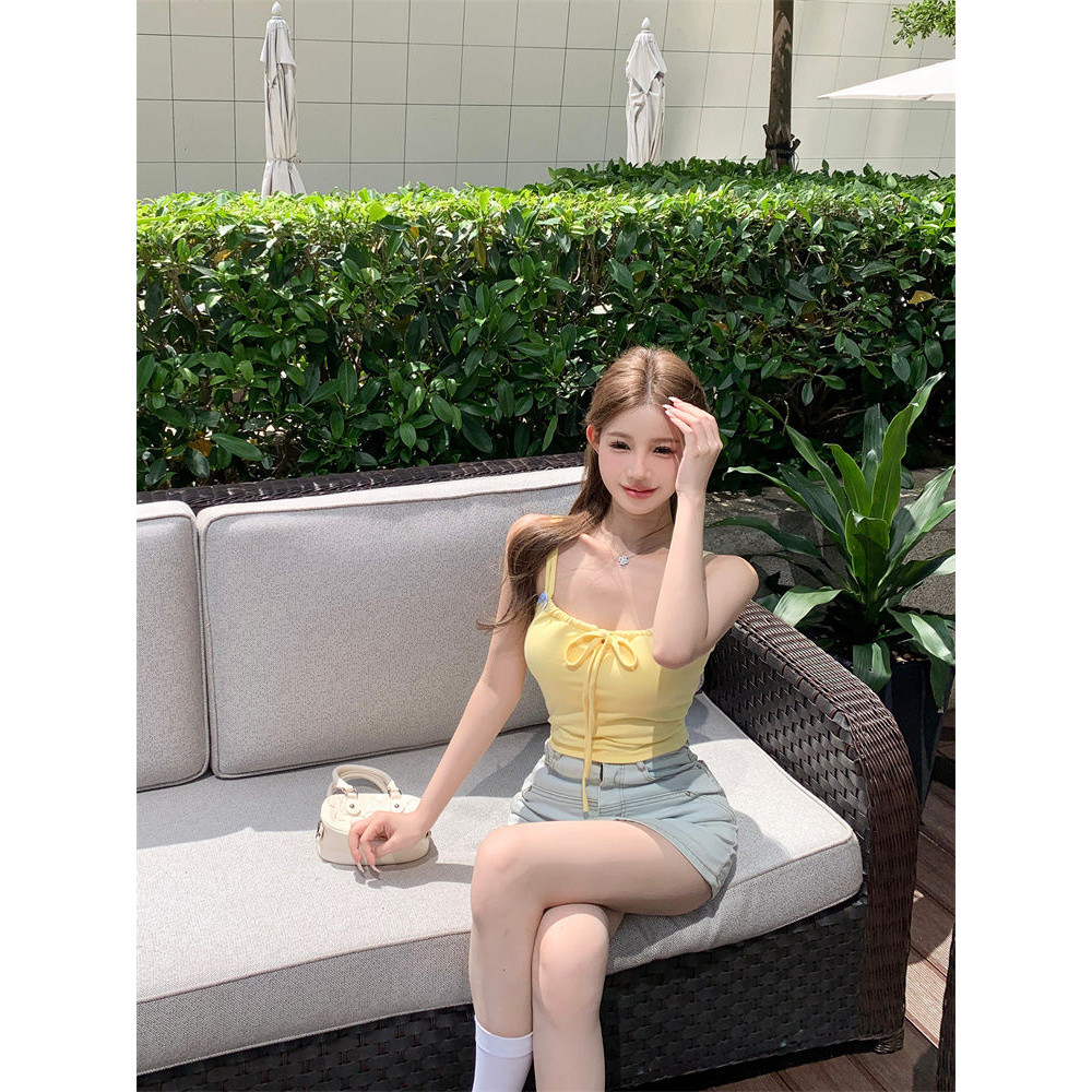Veewink พร้อมส่งจากกทม เสื้อสายเดี่ยว สายเดี่ยว สีพื้น เข้ารูป ผ้านุ่ม ใส่สบาย เซ็กซี่น่ารัก ทรงสวยใส่แล้วพรางหุ่น ราคา ถูกที่สุด ดีลบีเคเค แกลเลอรีภาพที่ 8