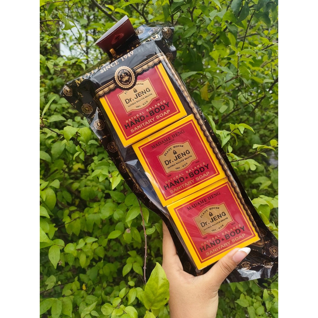 🛁 Madame Heng Dr. Jeng Natural Balance Hand & Body Sanitary Soap (150gx3ก้อน) 🛁