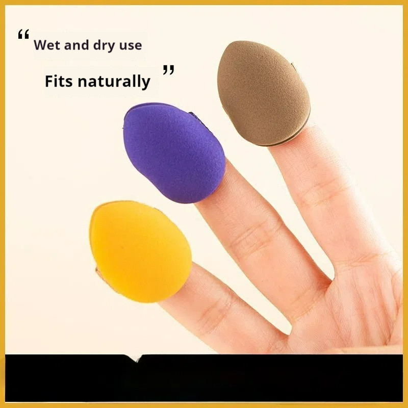 [อย่ากินรองพื้นชนิดน้ํา] มินิพัฟนิ้วหัวแม่มือคอนซีลเลอร์เบาะลมทุ่มเทพัฟเปียกและแห้งพัฟฟองน้ําผิวนุ่มพิเศษ อิน สไตล์เครื่องมือแต่งหน