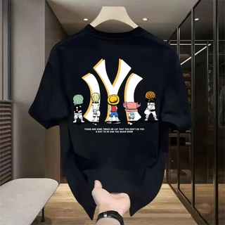 Basi💥เสื้อสีครีม สื้อยืดผู้ชาย เสื้อยืด oversize เสื้อสตรีท เกรดพรีเมียม เสื้อคอตตอน 100% ใส่สบาย ลาย "LUFFY IYI"