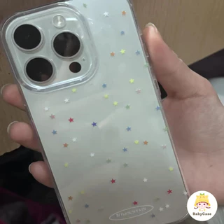 เคสไอโฟน15 11 สำหรับ iPhone 13 11 15 14 12 Pro Max 8Plus 7Plus XR 8 7 14 15 Plus XS X Max SE 2020 ปกอ่อนดาวสดสีสันสดใส