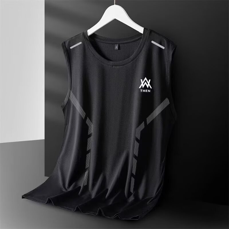 Maisidastudio 🔥ส่งไวจากไทยผู้ชาย ฤดูร้อน เสื้อกล้ามแขนกุด คน แฟชั่น เวลาว่าง ตาข่าย อ่อนนุ่ม ขนาดใหญ่ การแข่งขันทั้งหมด - รูปที่ 2