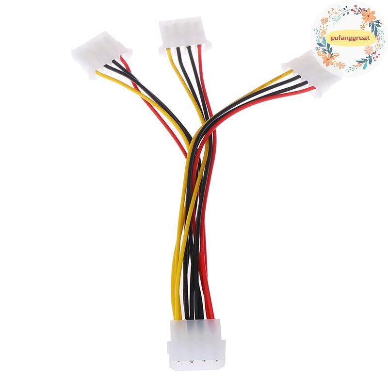 Pufanggreat 4 Pin IDE 1-to-3 Molex IDE หญิงแหล่งจ่ายไฟ Splitter Exentsion อะแดปเตอร์สาย TH
