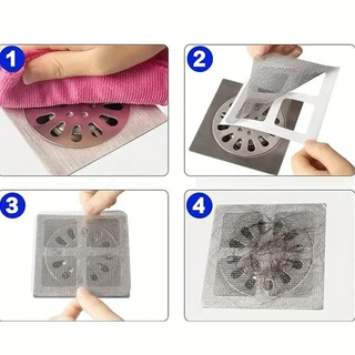 ส่งสินค้าทุกวัน กรองท่อ ปิดท่อ เทปตาข่าย 10pcs สติ๊กเกอร์ตาข่ายกรองท่อระบายน้ำ ป้องกันการอุดตัน