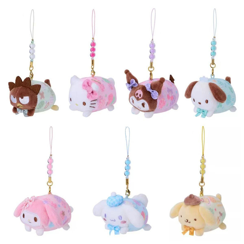 Sanrio Retro Candy Series ของเล่นตุ๊กตา Kuromi Hello Kitty Cinnamoroll Melody น่ารักพวงกุญแจตุ๊กตาของเล่นของขวัญวันเกิด